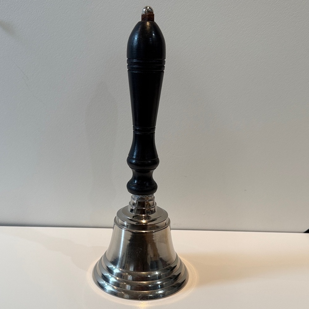 Elegant Black and Silver Hand Bell